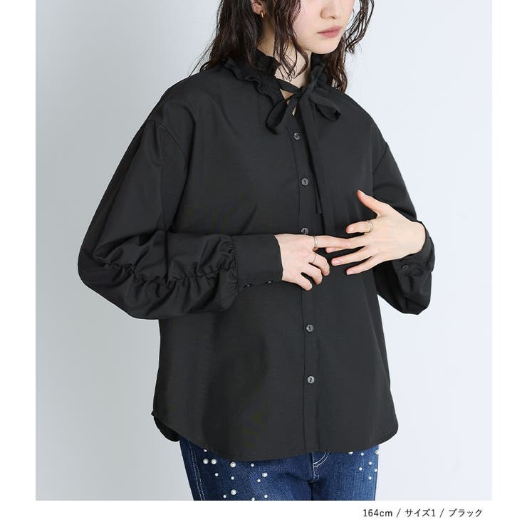 somari imagination襟フリルボウタイブラウス | osharewalker | 詳細画像11 