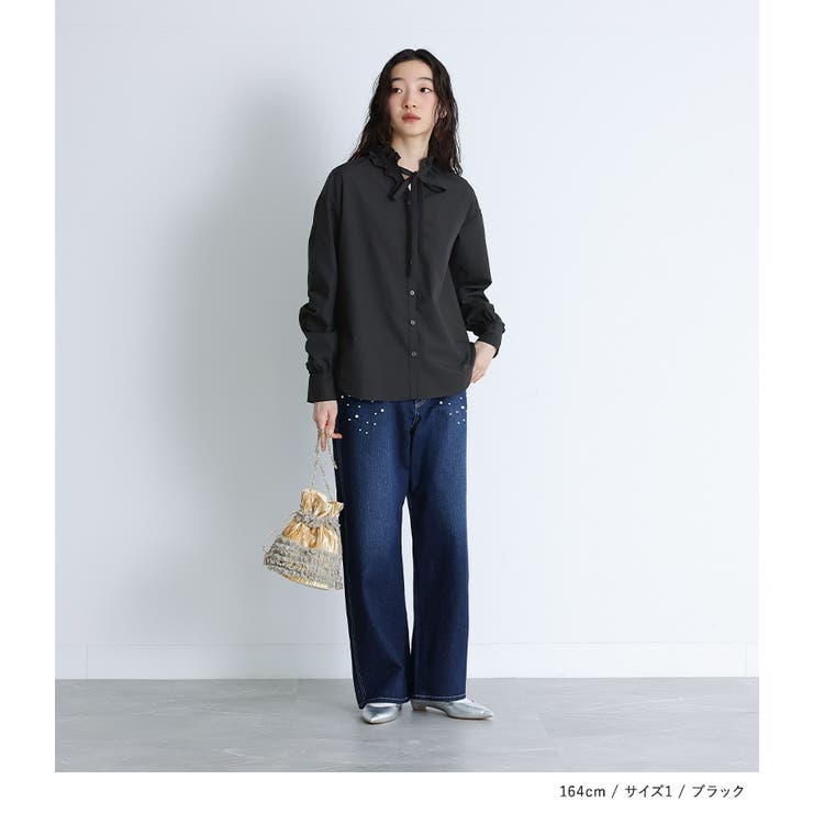 somari imagination襟フリルボウタイブラウス | osharewalker | 詳細画像12 