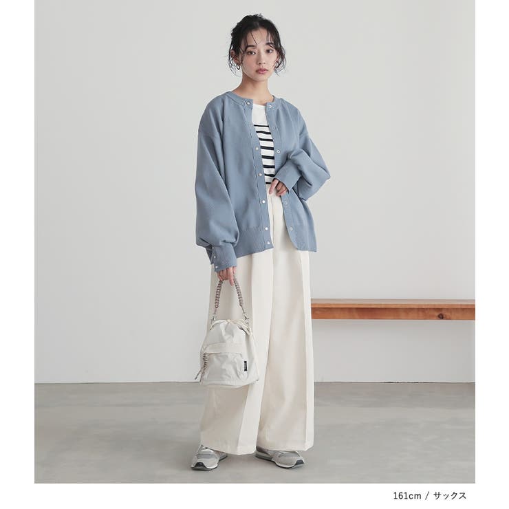 n'OrLABELボリュームスリーブ配色カーディガン  | osharewalker | 詳細画像11 