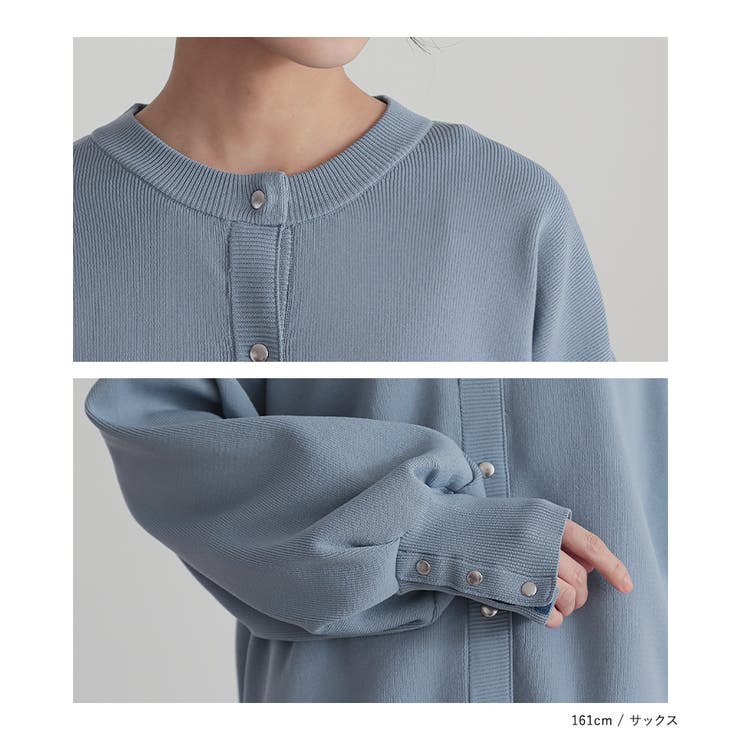 n'OrLABELボリュームスリーブ配色カーディガン  | osharewalker | 詳細画像17 