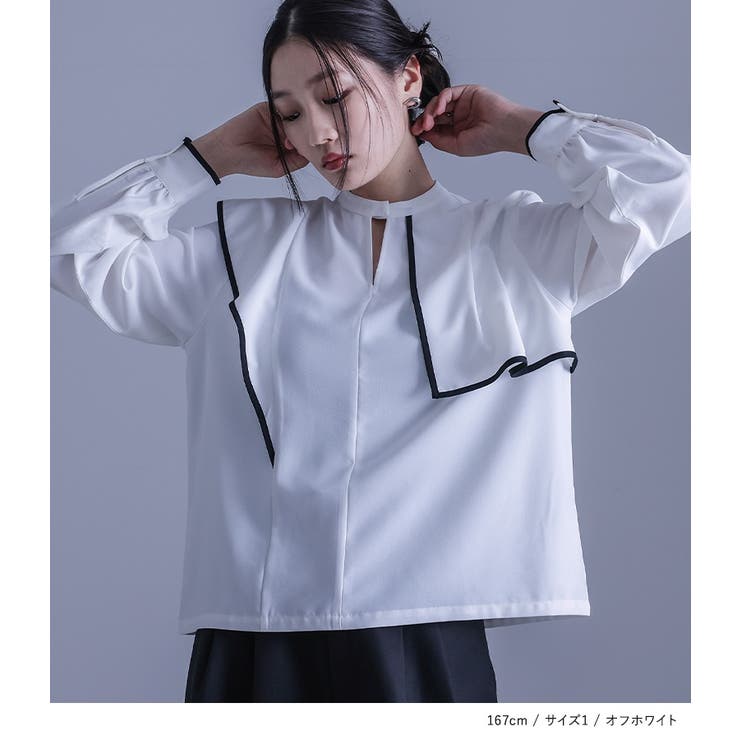 kOhAKUフリルヨークデザインシャツ | osharewalker | 詳細画像10 