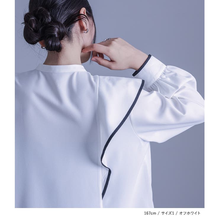 kOhAKUフリルヨークデザインシャツ | osharewalker | 詳細画像14 