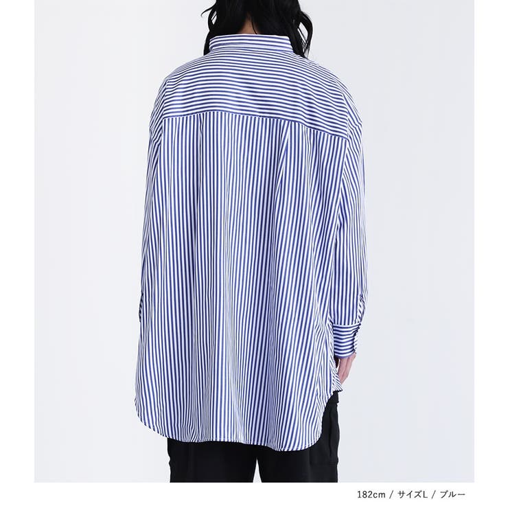MDRストライプロングシャツ | osharewalker【MEN】 | 詳細画像13 