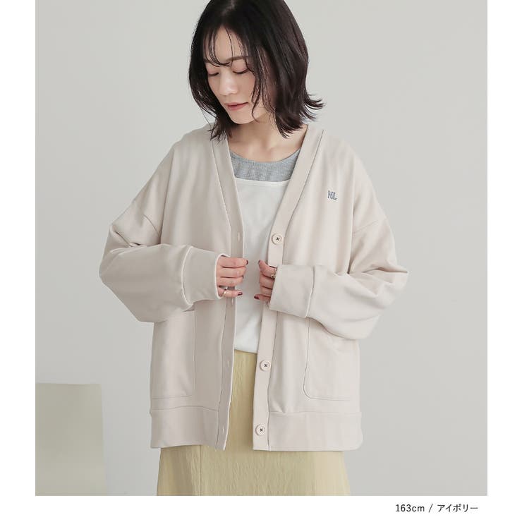 n'OrLABELスウェットロゴカーディガン  | osharewalker | 詳細画像9 