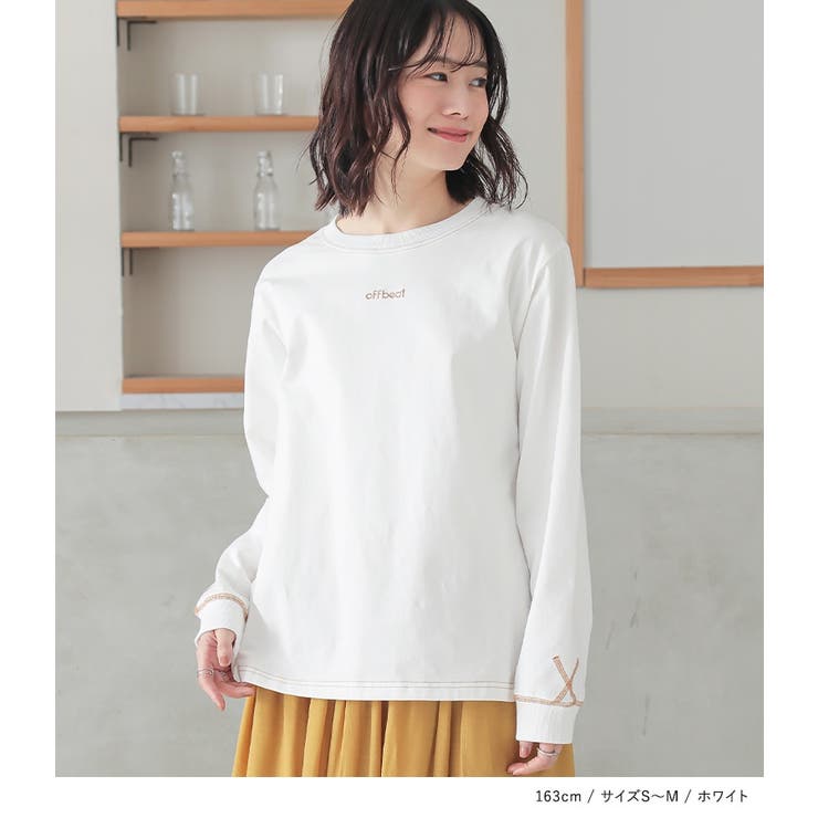 n'OrLABEL配色ステッチロゴ刺繍ロンT | osharewalker | 詳細画像15 