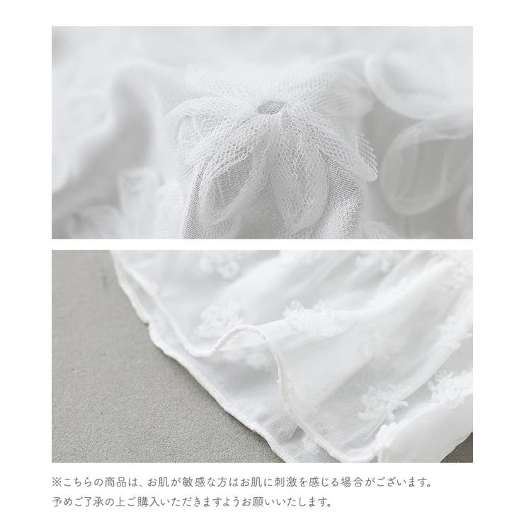 somari imaginationチュールテープフラワー刺繍シアーブラウス | osharewalker | 詳細画像17 