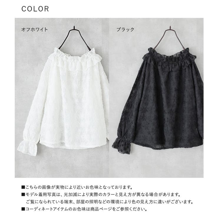 somari imaginationチュールテープフラワー刺繍シアーブラウス | osharewalker | 詳細画像18 