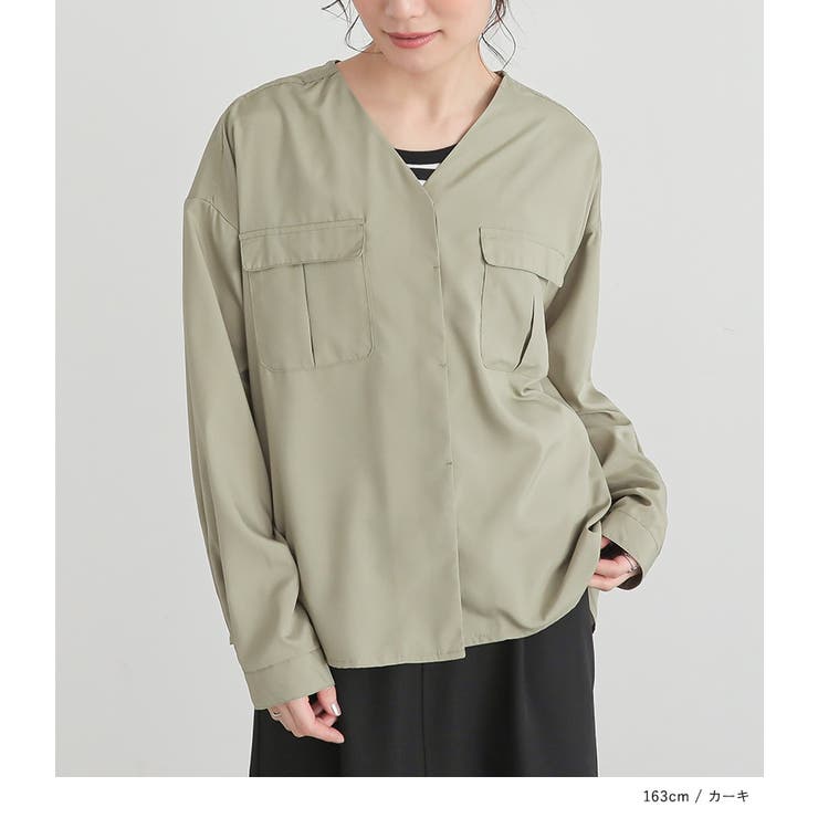 n'OrLABELVネックWポケットシャツ | osharewalker | 詳細画像17 