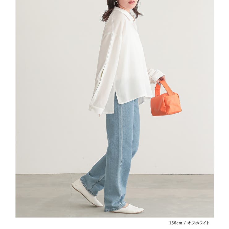 n'OrLABEL配色オープンスリーブシャツ | osharewalker | 詳細画像7 