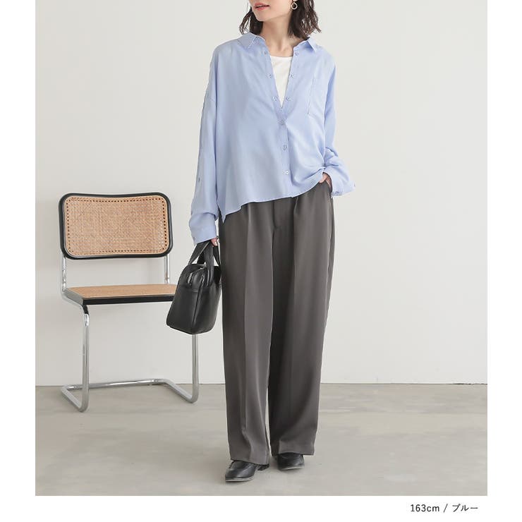 n'OrLABEL配色オープンスリーブシャツ | osharewalker | 詳細画像13 