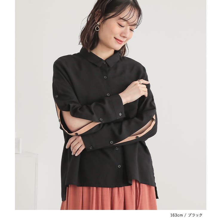 n'OrLABEL配色オープンスリーブシャツ | osharewalker | 詳細画像16 