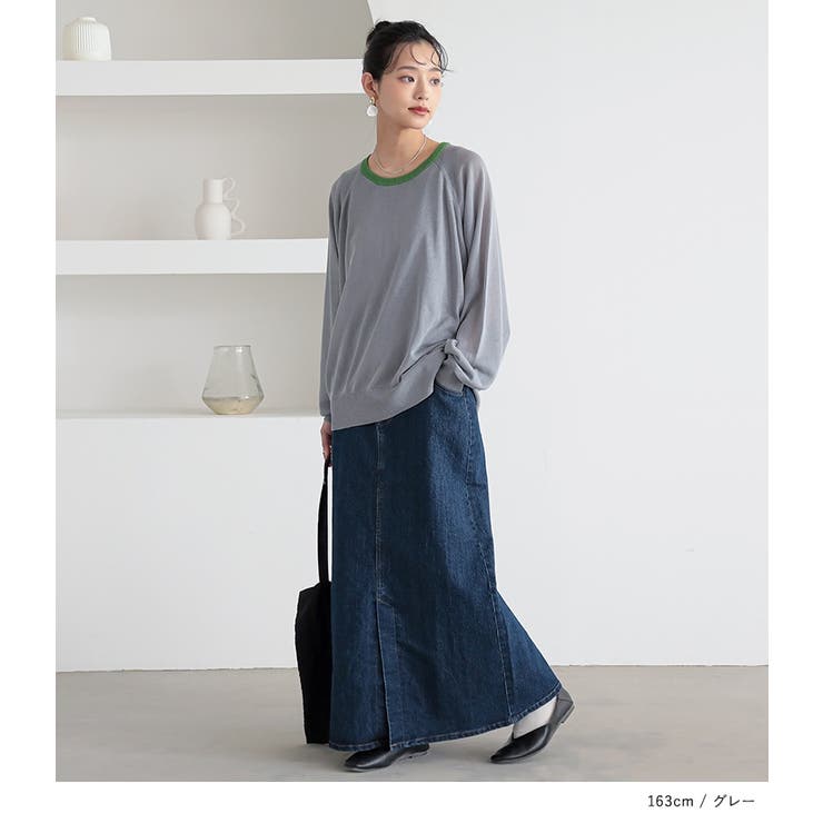 n'OrLABELラグランシアー配色ニット | osharewalker | 詳細画像7 