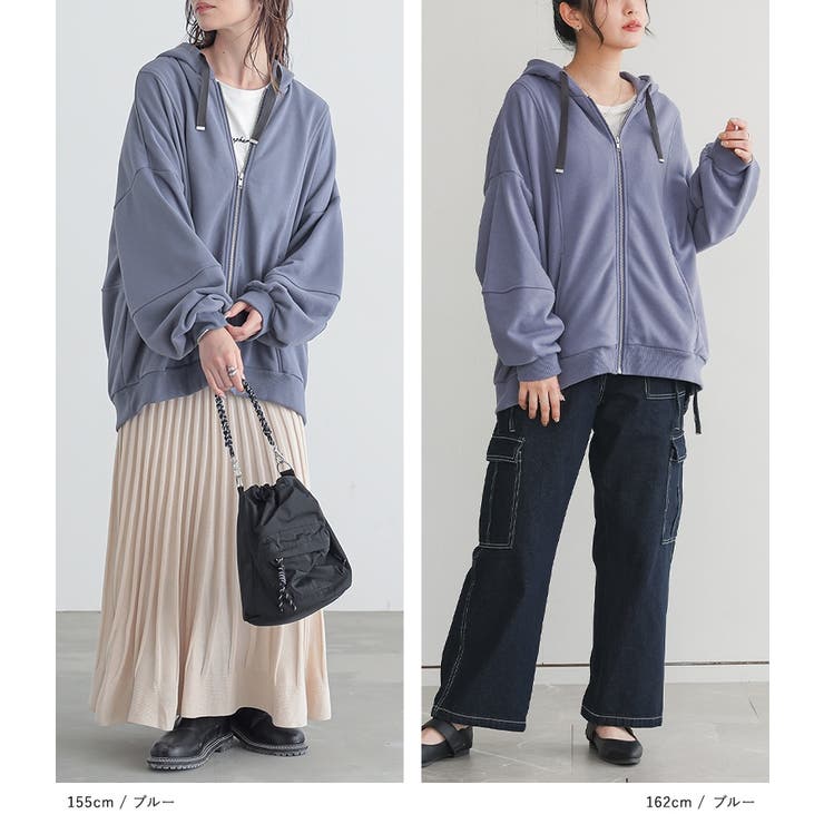 n'OrLABEL裏毛ランタンスリーブコクーンパーカー  | osharewalker | 詳細画像9 