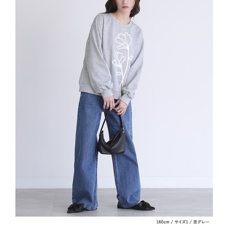 somari imaginationフラワーモチーフスウェット  | osharewalker | 詳細画像11 