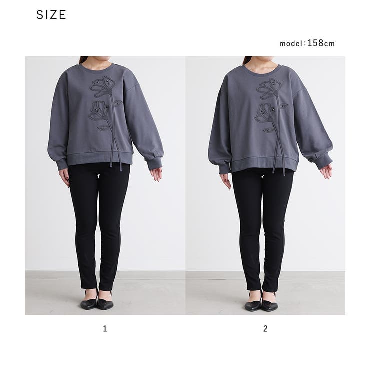 somari imaginationフラワーモチーフスウェット  | osharewalker | 詳細画像20 