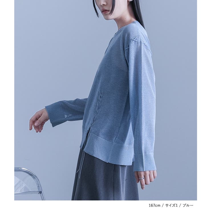 kOhAKUレースアップシアーニット | osharewalker | 詳細画像10 