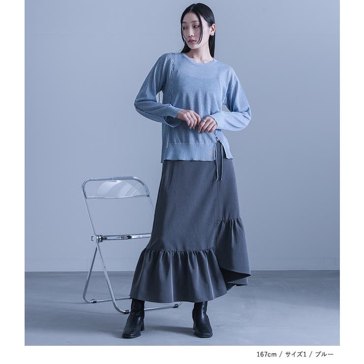 kOhAKUレースアップシアーニット | osharewalker | 詳細画像11 