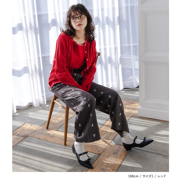 somari imagination配色透かし編みアンサンブルニット  | osharewalker | 詳細画像7 