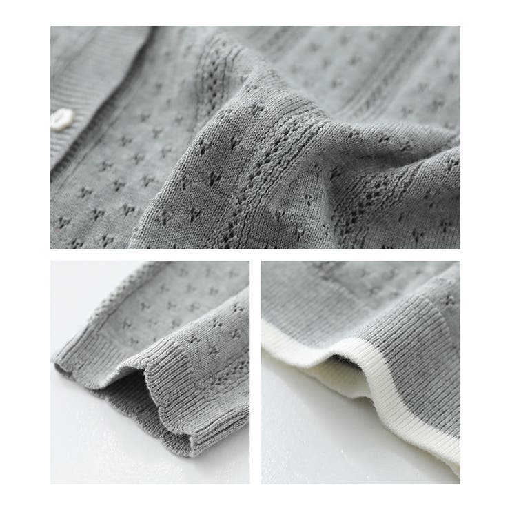 somari imagination配色透かし編みアンサンブルニット  | osharewalker | 詳細画像16 