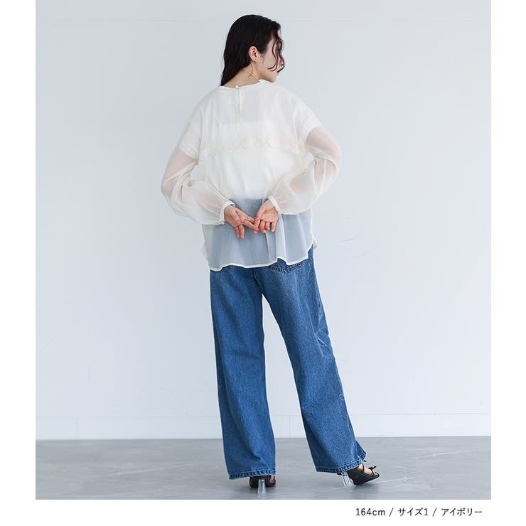 somari imaginationスカラップシアーブラウス | osharewalker | 詳細画像7 