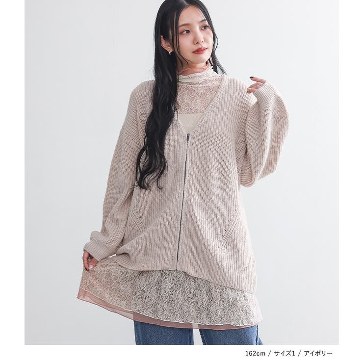 n'OrLABELレース切替ハイネックカットソー | osharewalker | 詳細画像8 