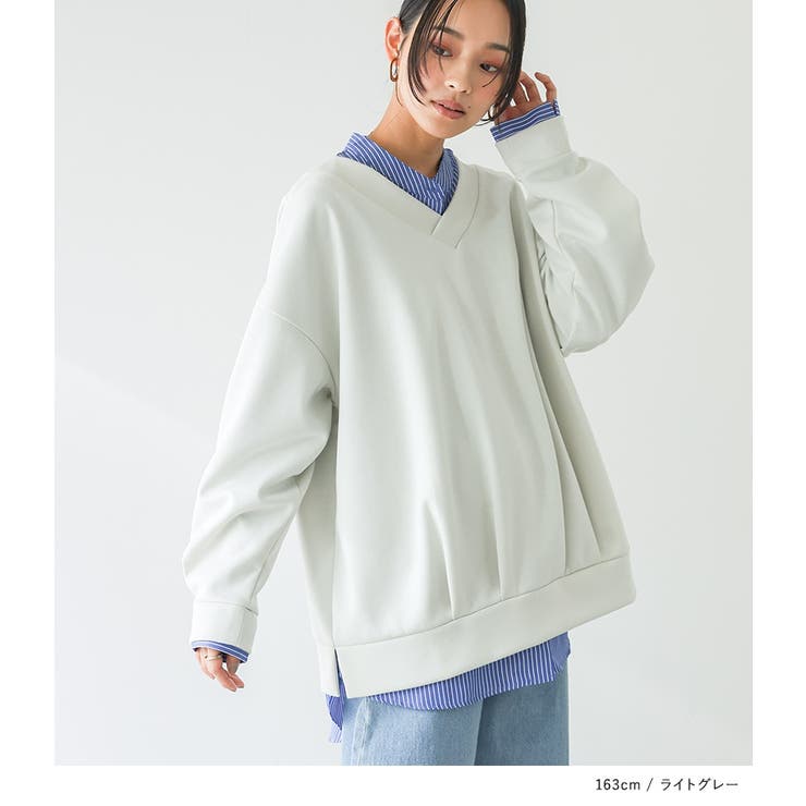 n'OrLABEL前後Vネックダンボールスウェット  | osharewalker | 詳細画像10 