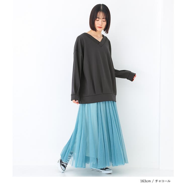 n'OrLABEL前後Vネックダンボールスウェット  | osharewalker | 詳細画像11 