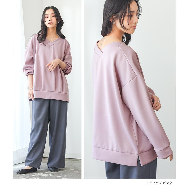 n'OrLABEL前後Vネックダンボールスウェット  | osharewalker | 詳細画像13 