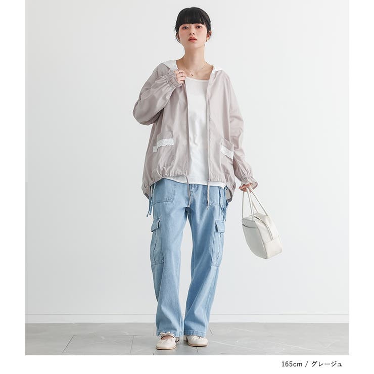 somari imaginationコットンレースフードパーカー  | osharewalker | 詳細画像5 