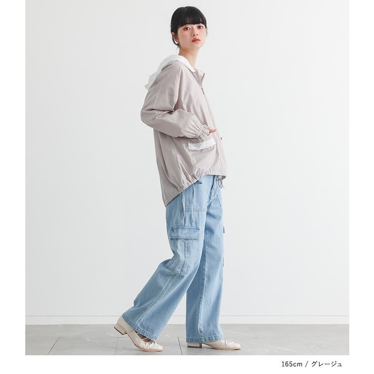 somari imaginationコットンレースフードパーカー  | osharewalker | 詳細画像8 