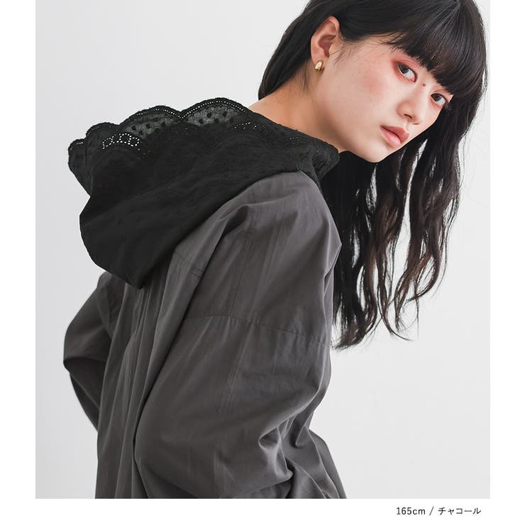 somari imaginationコットンレースフードパーカー  | osharewalker | 詳細画像11 