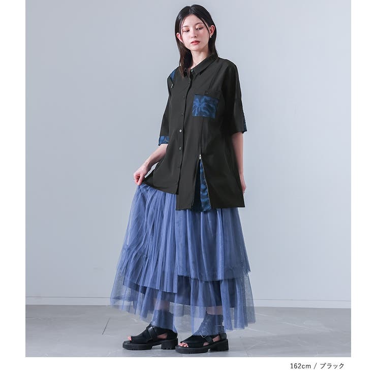 kOhAKUシアー切替ファスナーシャツ | osharewalker | 詳細画像5 