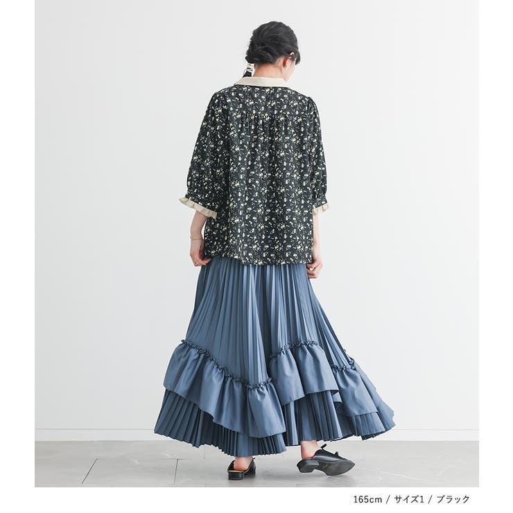 somari imagination花柄配色ブラウス | osharewalker | 詳細画像9 