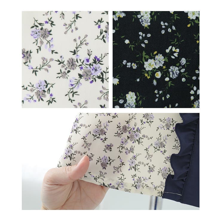 somari imagination花柄配色ブラウス | osharewalker | 詳細画像17 