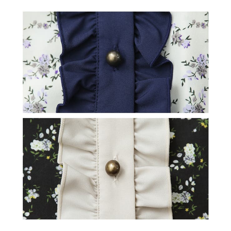 somari imagination花柄配色ブラウス | osharewalker | 詳細画像18 