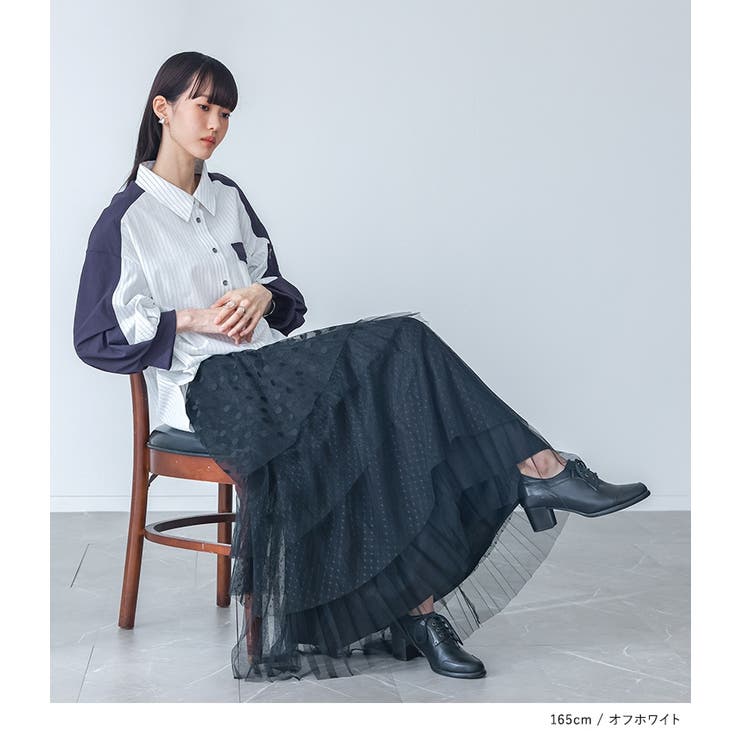 kOhAKU異素材袖デザインシャツ | osharewalker | 詳細画像4 