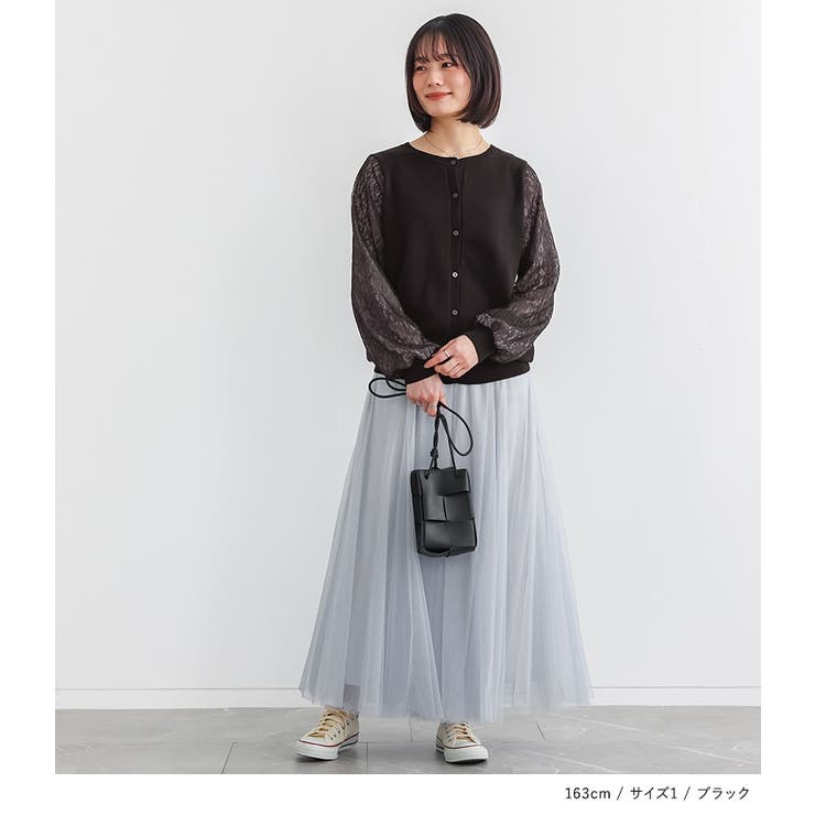 n'OrLABEL袖レースニットカーディガン  | osharewalker | 詳細画像5 