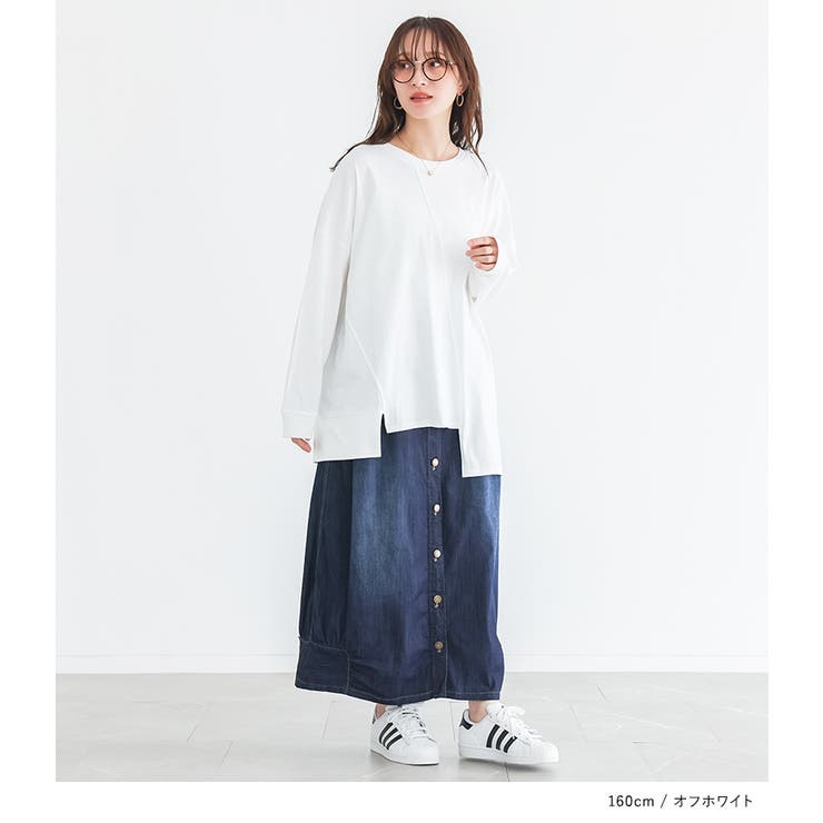 n'OrLABELアシメ切替ランダムヘムカットソー  | osharewalker | 詳細画像12 