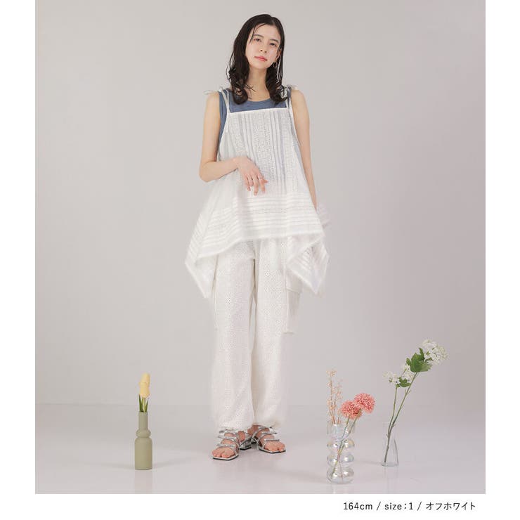 somari imaginationコットンレースカーゴパンツ  | osharewalker | 詳細画像5 