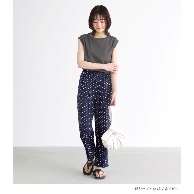 n'OrLABELドット柄イージーパンツ[品番：MITW0017345