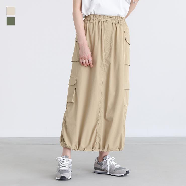 ☆美品☆ARMY TWILL ミリタリーカーゴスカート サイドドロストミリタリーカーゴポケットスカート MONO-MART