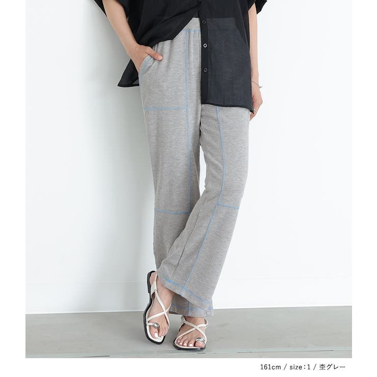 n'OrLABEL配色ステッチサーマルパンツ | osharewalker | 詳細画像9 