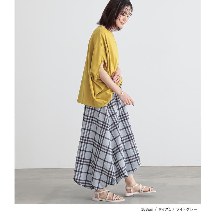 n'OrLABELチェックバルーンスカート [品番：MITW0018074
