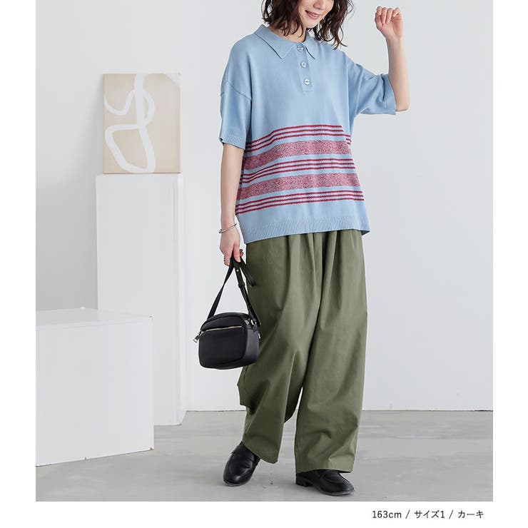 n'OrLABEL綿麻混冷感バレルレッグパンツ | osharewalker | 詳細画像13 