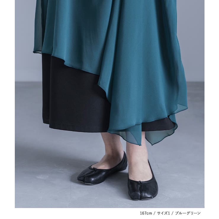 kOhAKUシフォンレイヤードアシメスカート  | osharewalker | 詳細画像13 