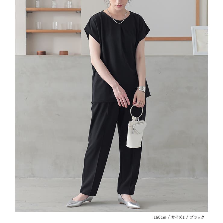 n'OrLABEL接触冷感ピンタックテーパードパンツ | osharewalker | 詳細画像9 