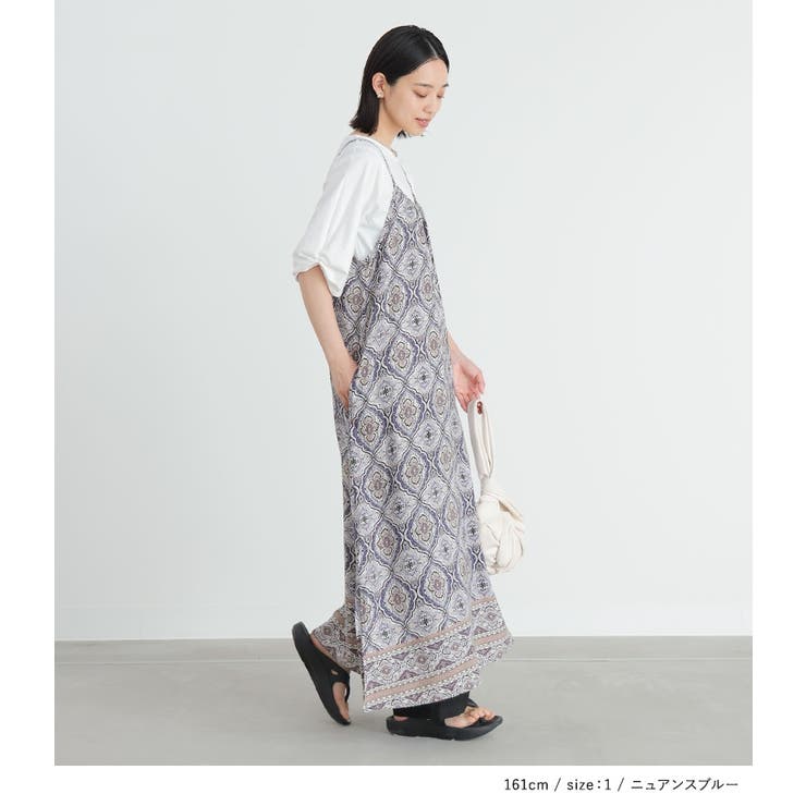 公式 n'OrLABELエスニック柄プリントキャミワンピース[品番 ワンピース