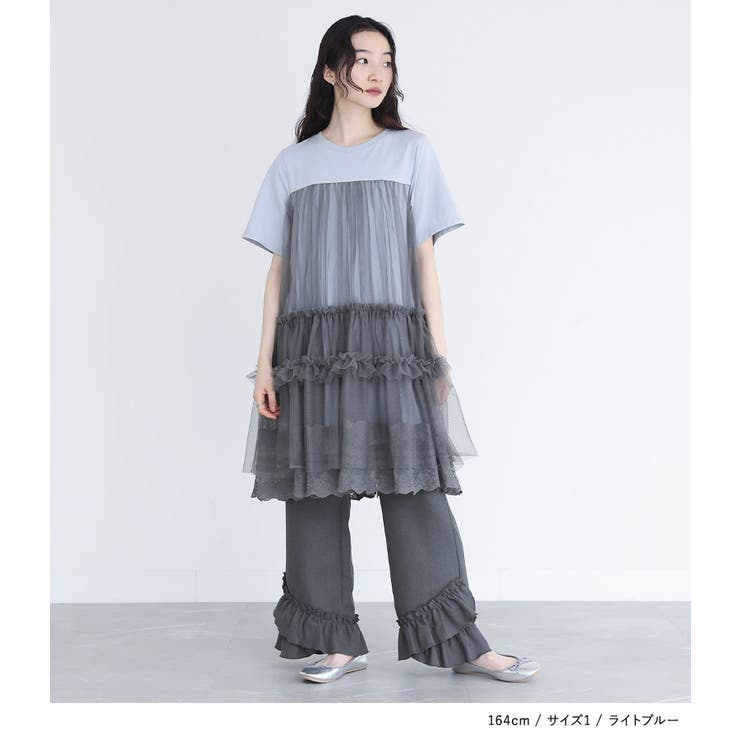 somari imaginationチュールドッキングチュニックワンピース somari imaginationチュールドッキングチュニックワンピース