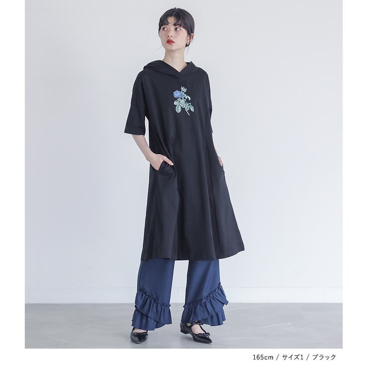 somari imagination冷感フラワー刺繍フードワンピース  | osharewalker | 詳細画像8