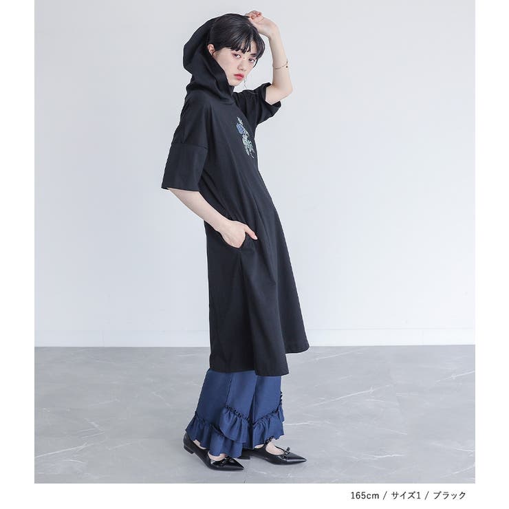 somari imagination冷感フラワー刺繍フードワンピース  | osharewalker | 詳細画像11